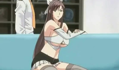 Bitchy redhead Hentai angel is getting her mouth fucked by the boss