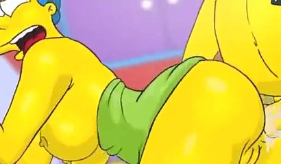 The MILFs from Family Guy and The Simpsons having sex