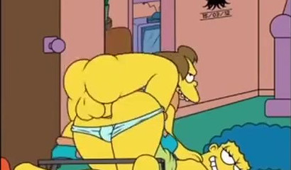 The MILFs from Family Guy and The Simpsons having sex