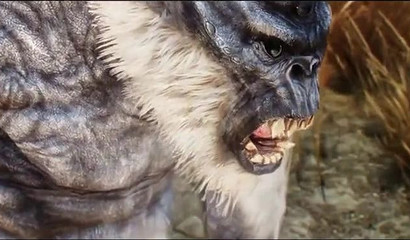 Huge roaring creature gets ready to fuck something