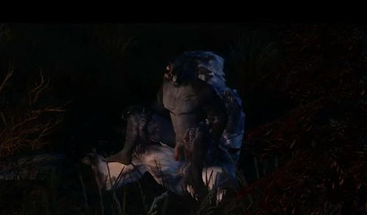 Huge roaring creature gets ready to fuck something