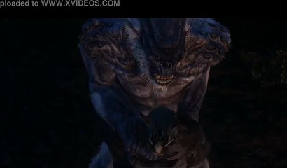 Huge roaring creature gets ready to fuck something