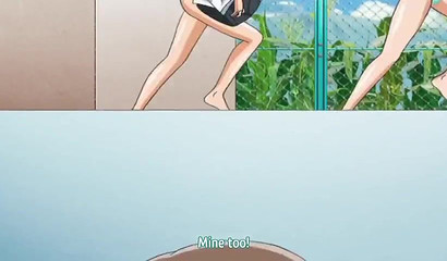 Hot anime girls Asa and Natsume sharing one dick