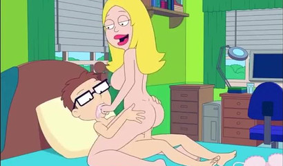 Hayley Smith from American Dad riding the cock of a nerd