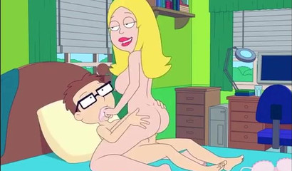 Hayley Smith from American Dad riding the cock of a nerd