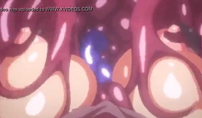 Dark-haired teen ravaged by a tentacle monster