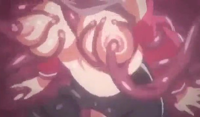 Dark-haired teen ravaged by a tentacle monster