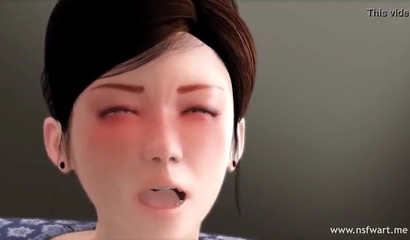 Asian woman gets her pussy eaten by a horny old man