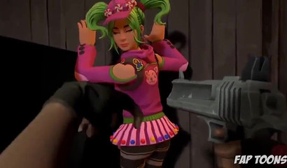 Various horny Fortnite  beauties enjoying futa sex