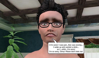 Ron's sister Ginny Weasley gets fucked by Harry Potter