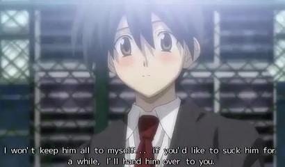 Brunette girl helping her classmate with the cock-sucking