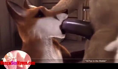 Beautiful 3D fox is sucking a massive dick of a hot stallion