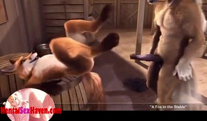 Beautiful 3D fox is sucking a massive dick of a hot stallion