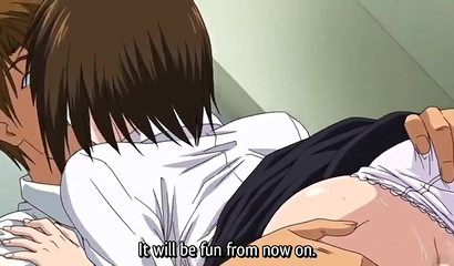 Brunette slides her panties to the side to take it