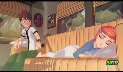 Young Disney cartoon characters have sex on the couch