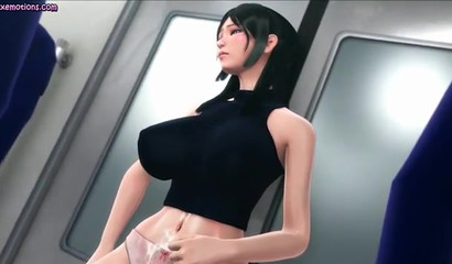 Busty 3d slut with wet panties gets her pussy creamed