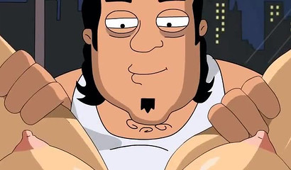 Horny redhead slut Lois Griffin from Family Guy ganbanged like a whore