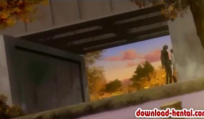 Busty anime schoolgirl attacked and fucked by stranger under the bridge