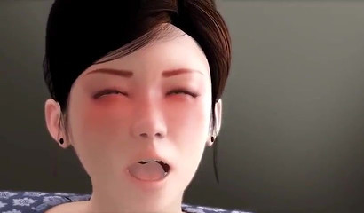 3D animated asian wife gets her lovely pussy eaten