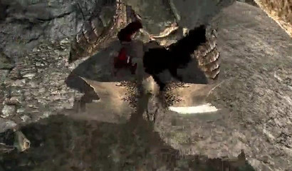 Skyrim porn - crazy brunette fucks with dragon