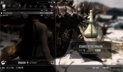 Skyrim porn - crazy brunette fucks with dragon