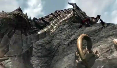 Skyrim porn - crazy brunette fucks with dragon