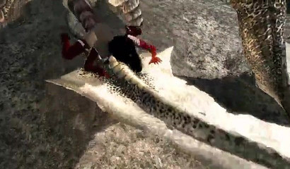 Skyrim porn - crazy brunette fucks with dragon