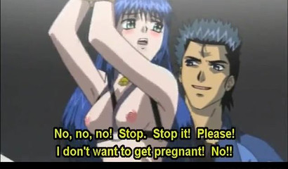 Bondaged anime babes getting fucked in rough hentai cartoon