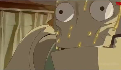 Horny robot is all alone with a beautiful brunette