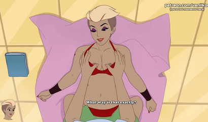 Beautiful bikini mom allows to touch her tits