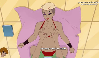 Beautiful bikini mom allows to touch her tits