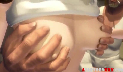 Petite Asian girl is tied up and banged by older dudes