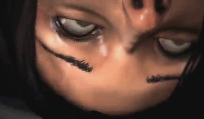 Lara Croft earns buckets of jizz in a gang-bang