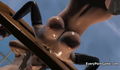 Group of tied up women sexually used by horny men