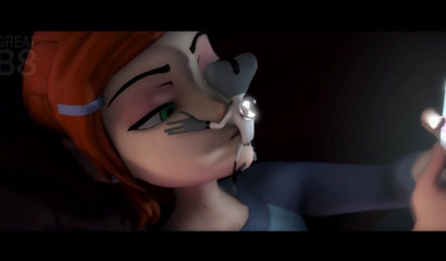 Tiny alien from Ben10 fucks Gwen in her mouth