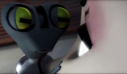 Tiny alien from Ben10 fucks Gwen in her mouth