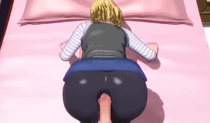 Android 18 gets fucked from behind in 3d POV