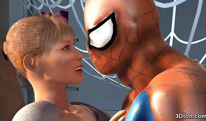 Spider Man decides to eat Mary Jane's juicy teen pussy
