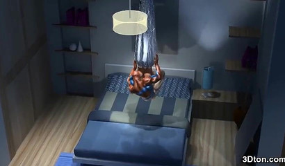 Spider Man decides to eat Mary Jane's juicy teen pussy