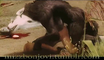 Bestiality banging session with a busty fucking blonde