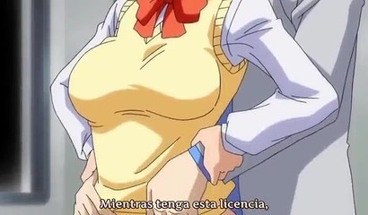 Shy anime girl gets creamed in the train