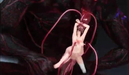 Extreme penetration with a huge tentacle monster