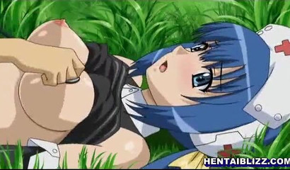 Outdoor fuck with hot long-legged hentai babes