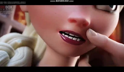 Queen Elsa and her lover have anal sex in the library