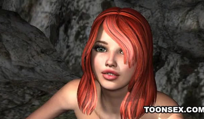 Evil monster fuck perfect redhead babe in 3d sex cartoon