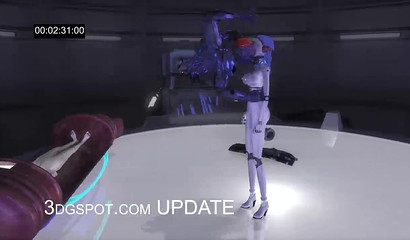 Futuristic robot fuck in 3d porn cartoon
