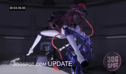 Futuristic robot fuck in 3d porn cartoon