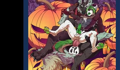 Furry Wolf Sex among Pumpkin
