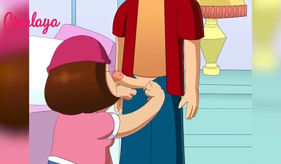 Meg Griffin from Family Guy has an intense BJ session