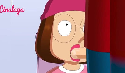 Meg Griffin from Family Guy has an intense BJ session
